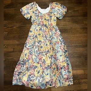 Patrons of Peace Floral Tiered Midi Dress – Boho Chic